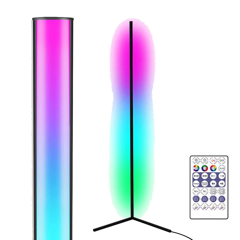 Oturma odası kısılabilir köşe Zemin Lambası akıllı RGB LED ruh ışık renkli atmosfer lambaları ev dekor için iç Aydınlatma 3