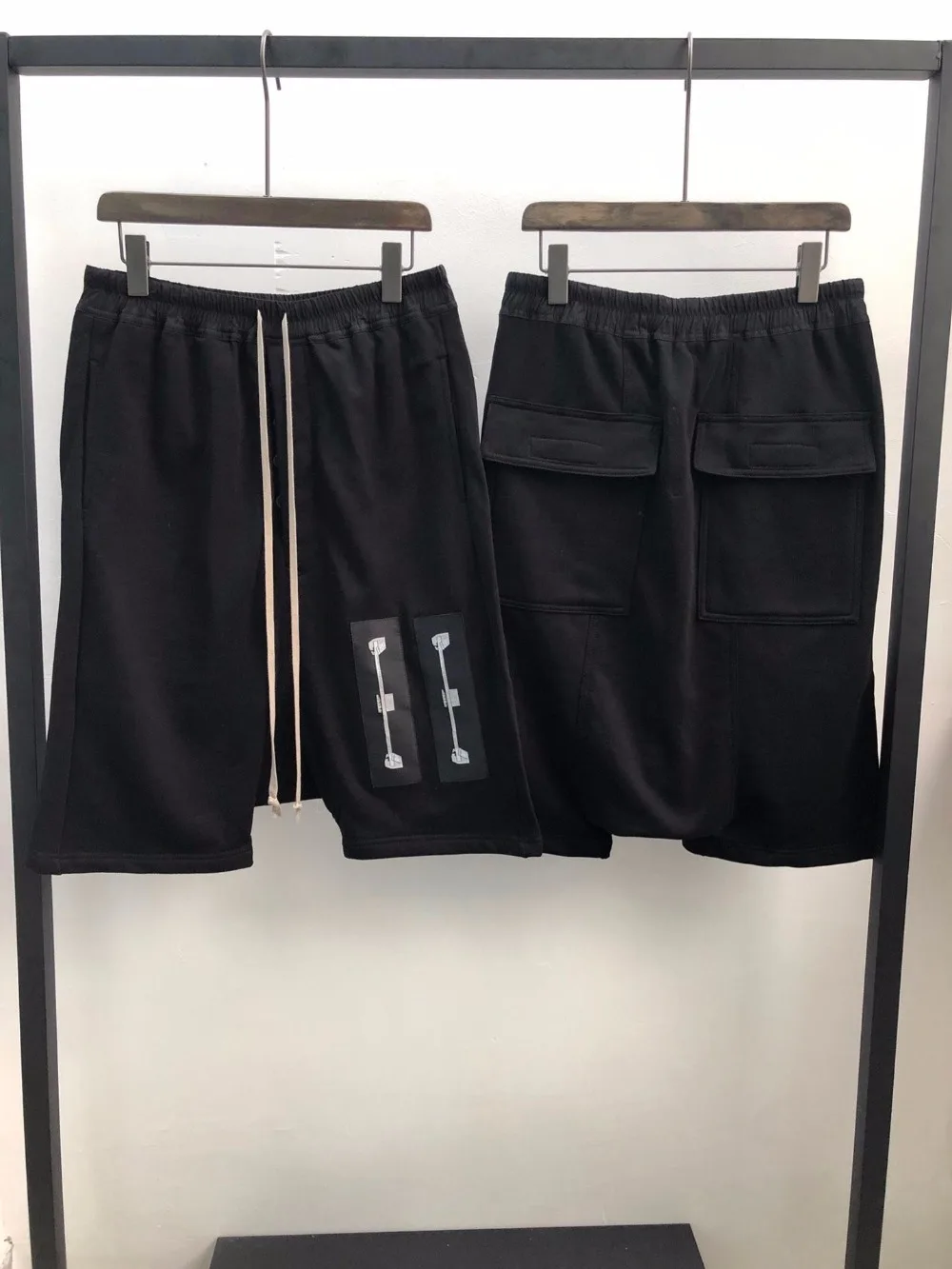 Owen Seak Erkekler Rahat Kısa Pamuk Harem Gotik Tarzı erkek giyim Sweatpants Yaz Kadın Gevşek Siyah Kısa Boyutu XL