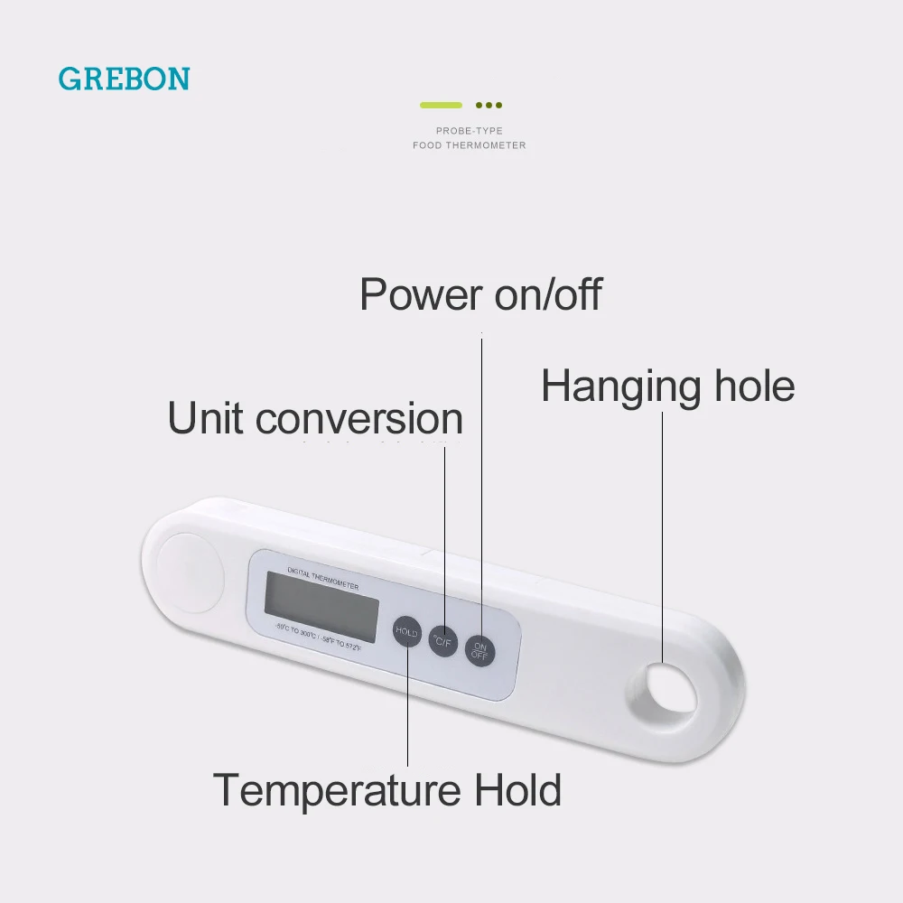 Paslanmaz Çelik Gıda Termometre Dijital Termometre Sıcaklık dedektör sensörü Mutfak pişirme fırını Pişirme Aksesuarları Et 2