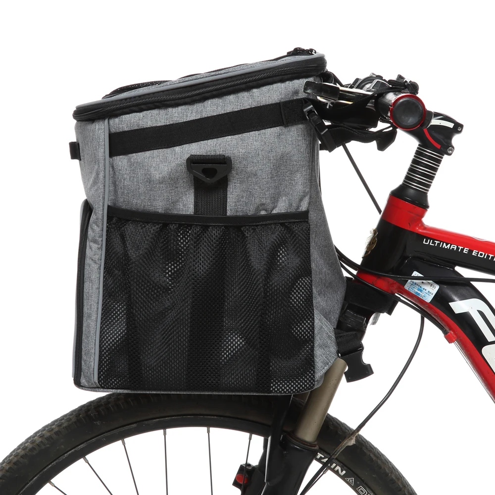 Pet Bisiklet Çanta Açık Bisiklet Ön Gidon Ayrılabilir Sırt çantası Küçük Köpekler için Havalandırmalı Nefes Taşıyıcı Kediler Koltuk Sepeti 3