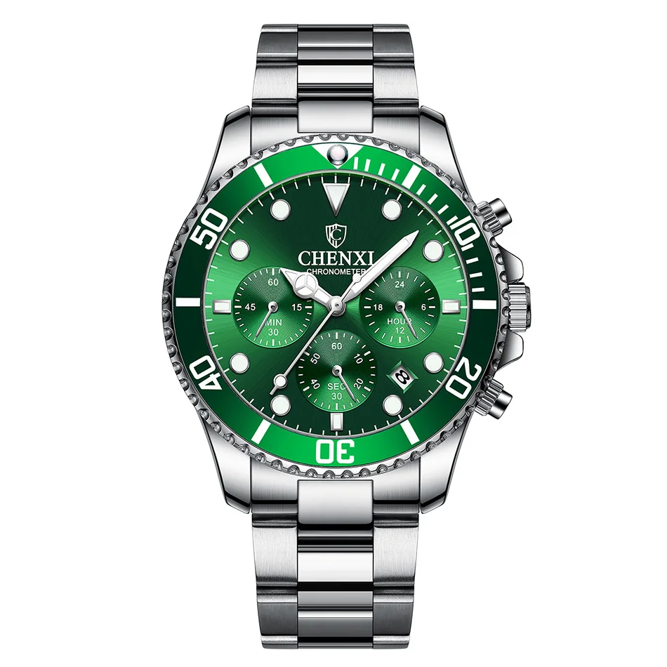 Popüler Yeşil Erkekler Elbise Saatler Su Geçirmez Moda Casual İş Kol Saati Erkekler için Lüks Klasik Tasarım erkek Saat Hediye