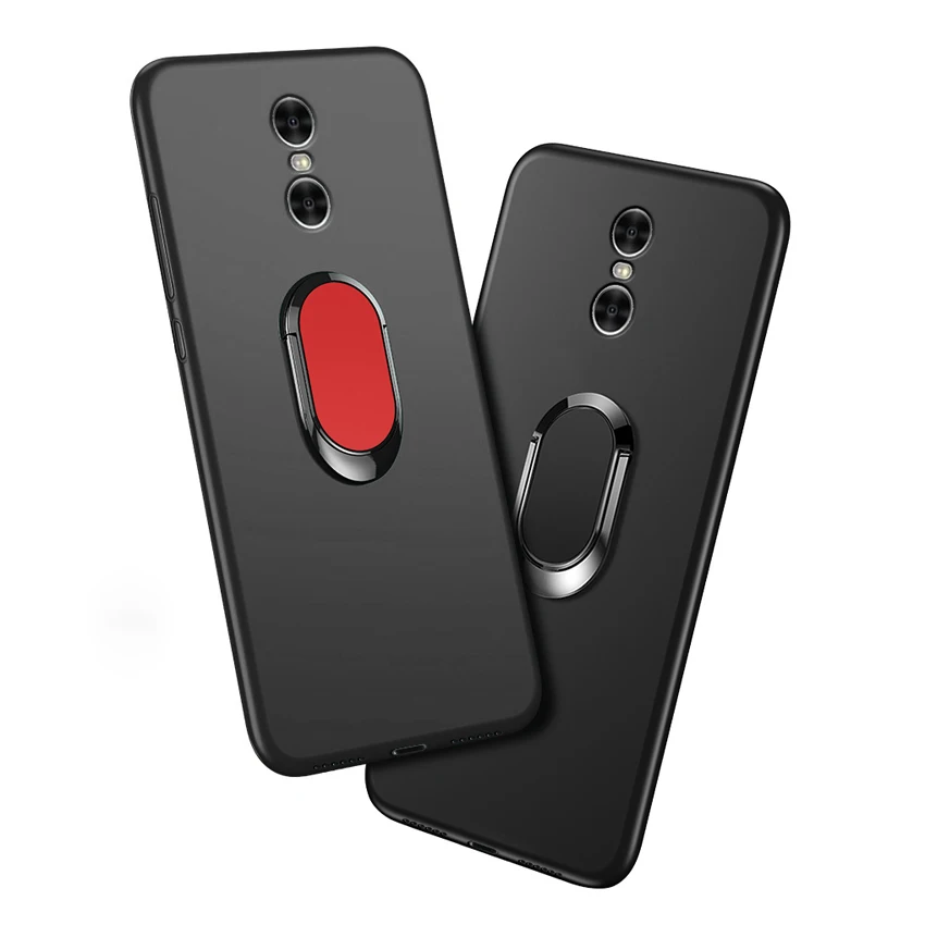 Redmi Rro Kapak Xiaomi Redmi Pro için Kılıf lüks Yumuşak Siyah Silikon Manyetik araç tutucu Halka Funda Xiaomi Redmi Pro için kapak