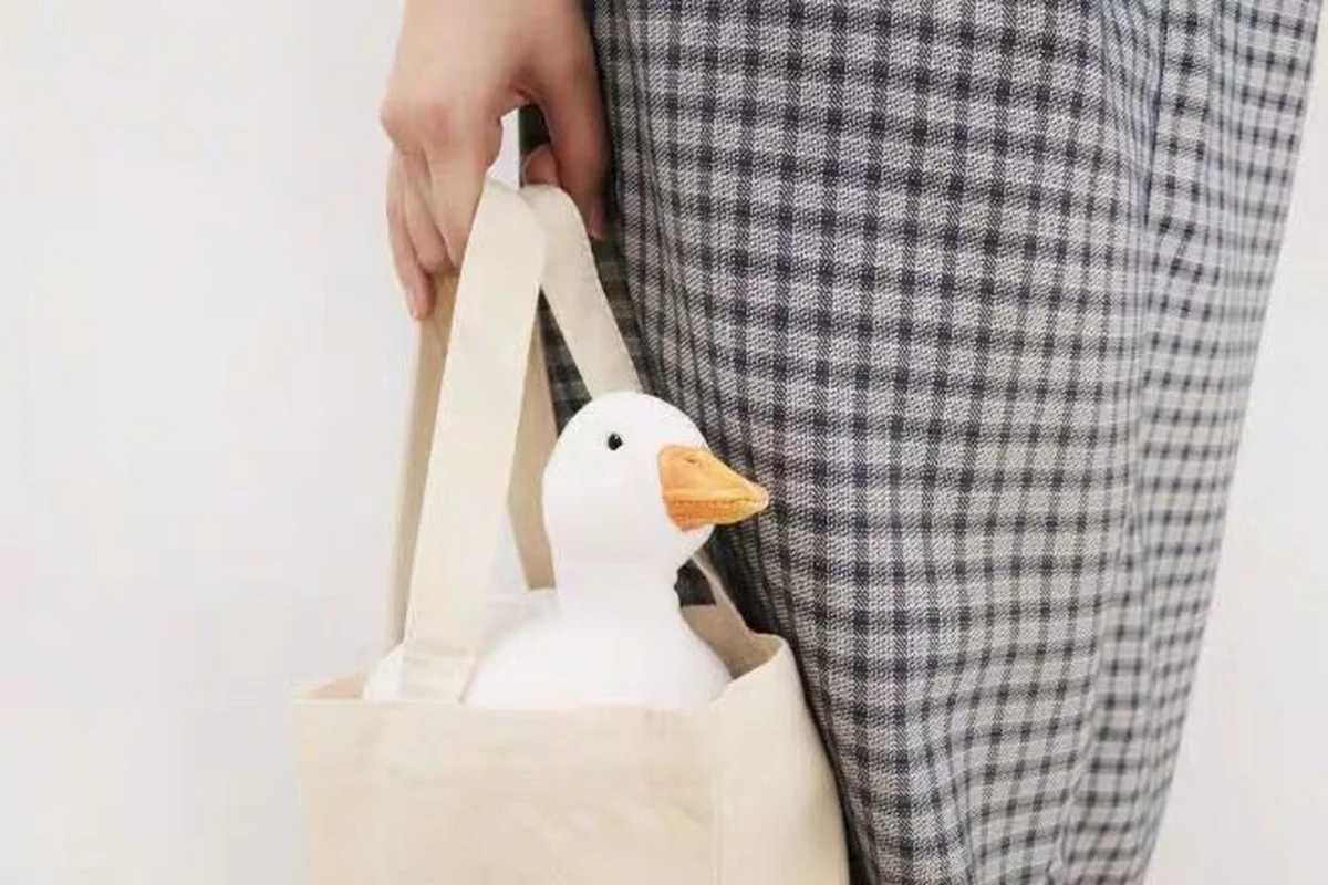 Sevimli Japon Cole Ördek peluş oyuncak Saklama Çantası Sikke Bebek Oyuncak Çantası Yaratıcı Şişman Ördek saklama çantası Takı Çantası 1