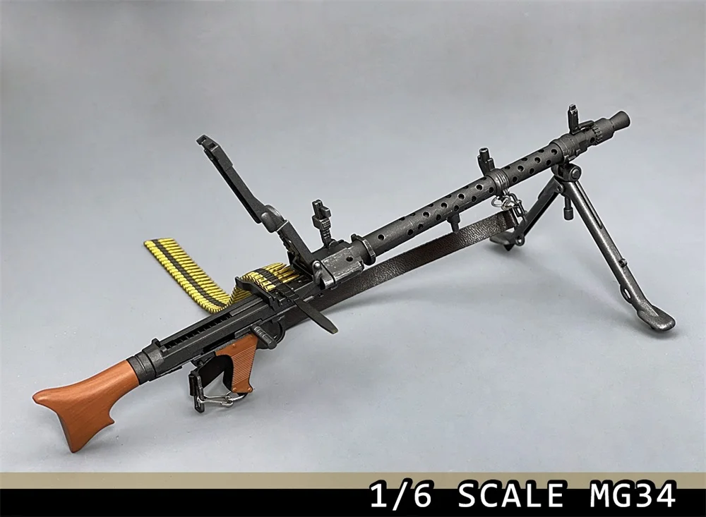 Sıcak Satış 1/6 DML İKINCI DÜNYA savaşı Askeri Serisi Asker Savaş MG34 Mini Oyuncaklar Silah Modeli Yaklaşık 21 CM Mermi Zinciri Sapanlar Hayranları İçin