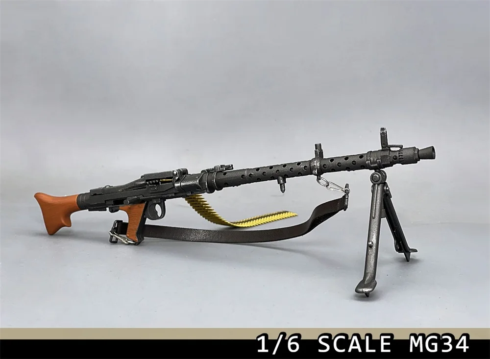 Sıcak Satış 1/6 DML İKINCI DÜNYA savaşı Askeri Serisi Asker Savaş MG34 Mini Oyuncaklar Silah Modeli Yaklaşık 21 CM Mermi Zinciri Sapanlar Hayranları İçin 5