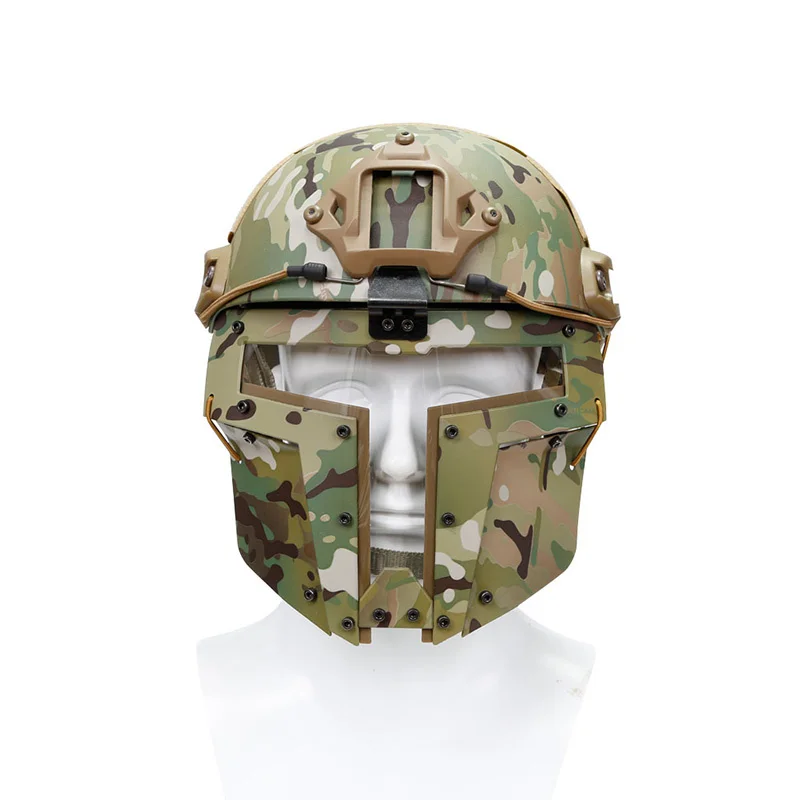 TACTIFANS Taktik Örgü Maskesi Tam Yüz Çelik Maske Gözlük Lens Görüş hızlı Kask Airsoft Paintball Aksesuarları