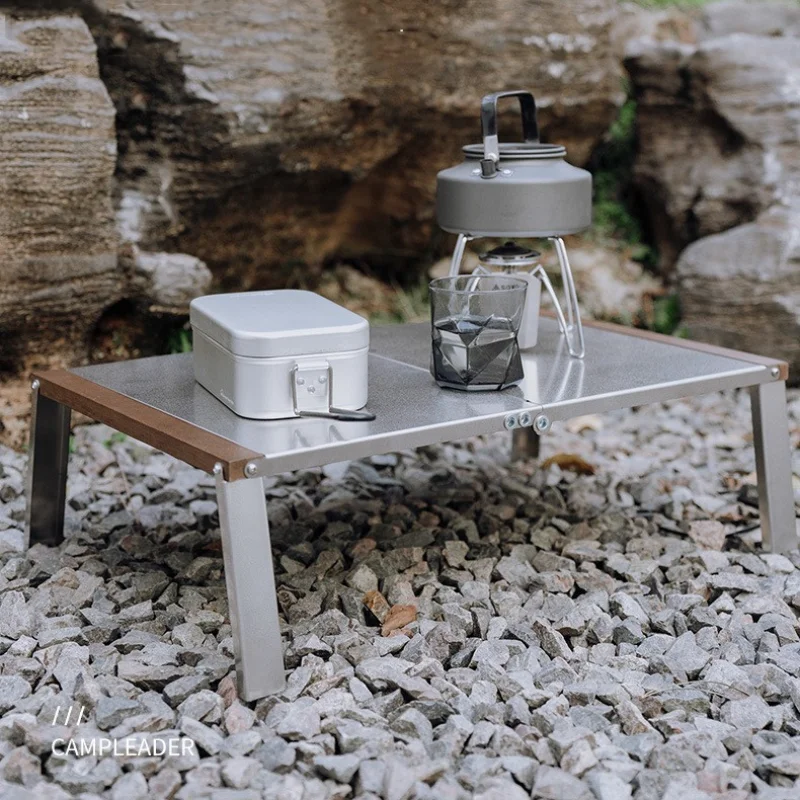 Tryhomy Açık Paslanmaz Çelik Katlanır Masa Taşınabilir Çadır Masa Seyahat Kamp Piknik Masası Mini Katlanır Sehpa Yeni