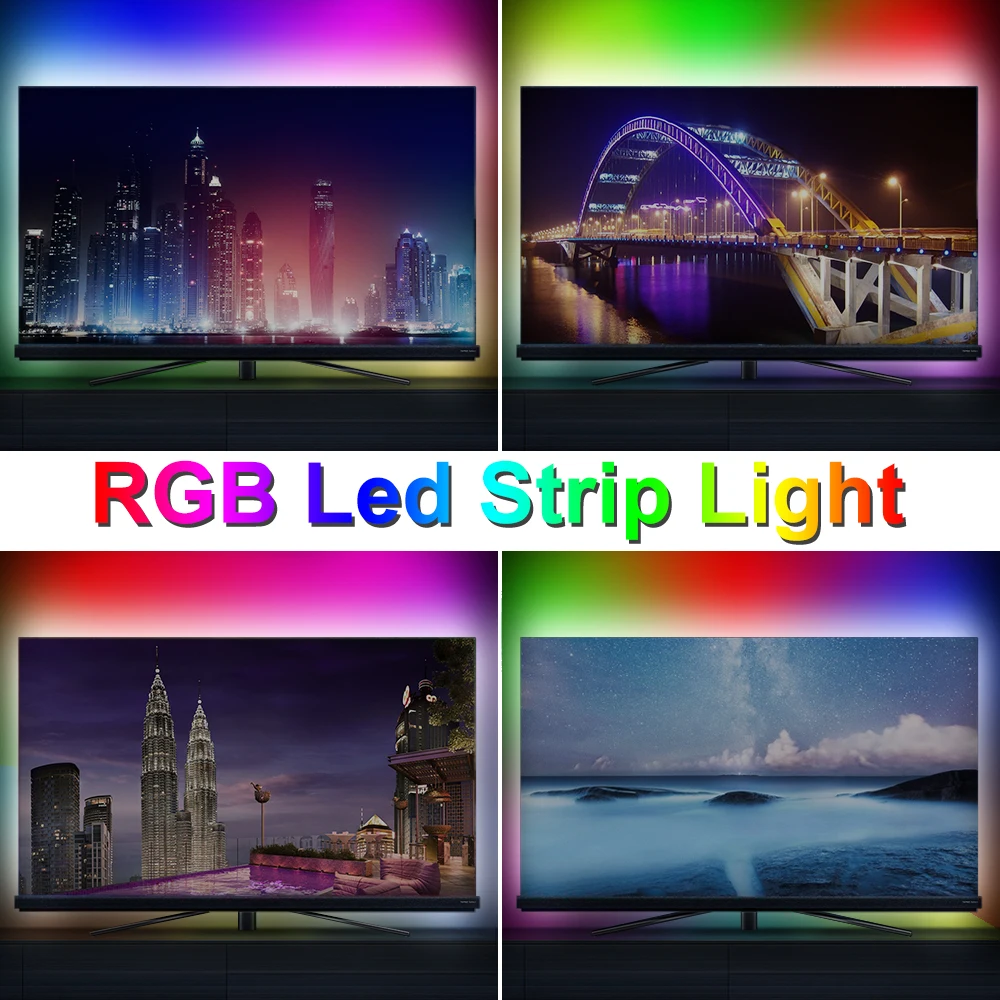 USB'li şerit Led Neon ışık 5V RGB esnek lamba bant 2835 SMD RGBW tv arkaplan ışığı aydınlatma Led şerit ışık beyaz diyot şerit 220V