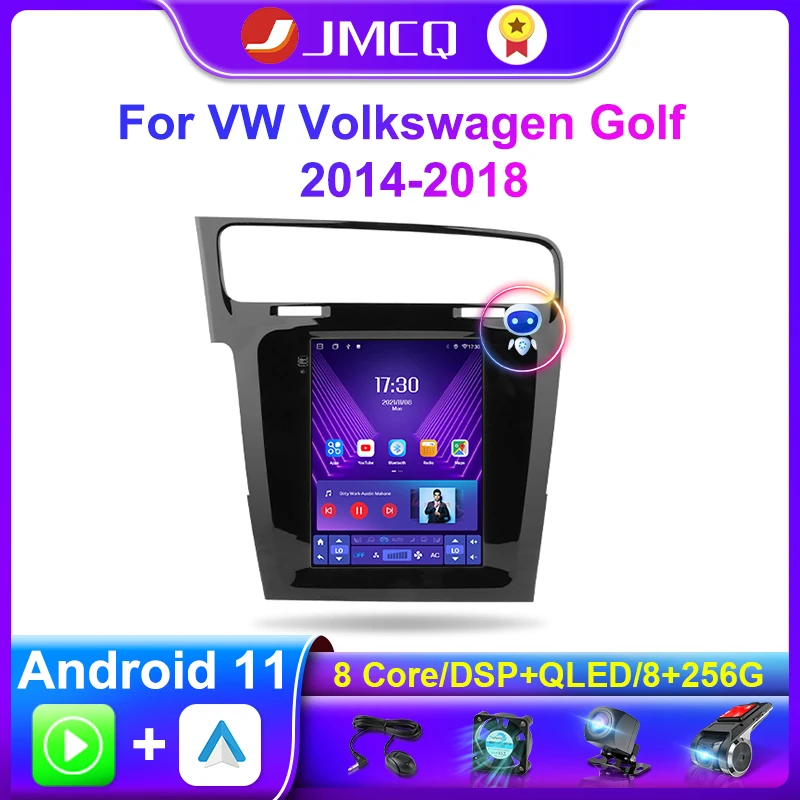 VW Volkswagen Golf 7 VII 2014-2018 İçin JMCQ Android 11 Araba Multimedya Oynatıcı 4G+WiFi Carplay 2 Dın Video Radyo Baş Birimi GPS 