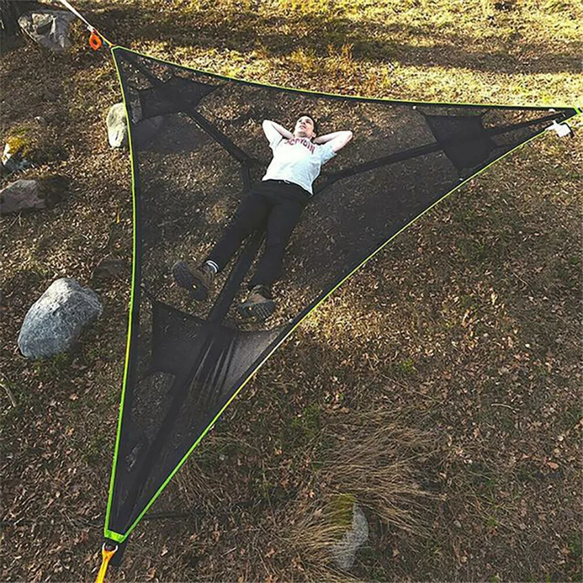 Yatak Güçlü Paraşüt Kumaş Uyku Salıncak Bahçe Mobilyası Asılı Hamak Taşınabilir Multi Kamp 280cm Açık kişilik 