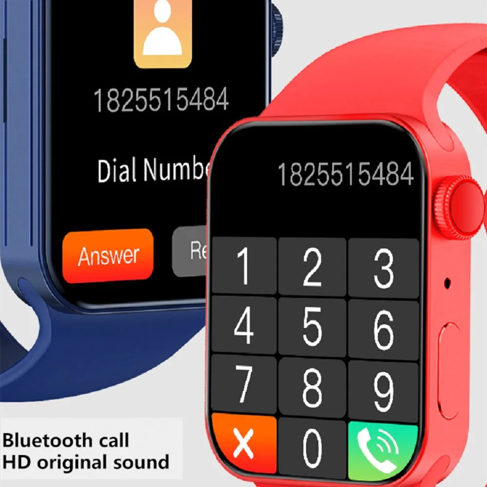 Yeni 2.0 İnç akıllı saat Erkekler NFC bluetooth Çağrı Kalp Hızı Smartwatch Kadın Spor Kablosuz Şarj Müzik Çalma Orijinal Saatler 3