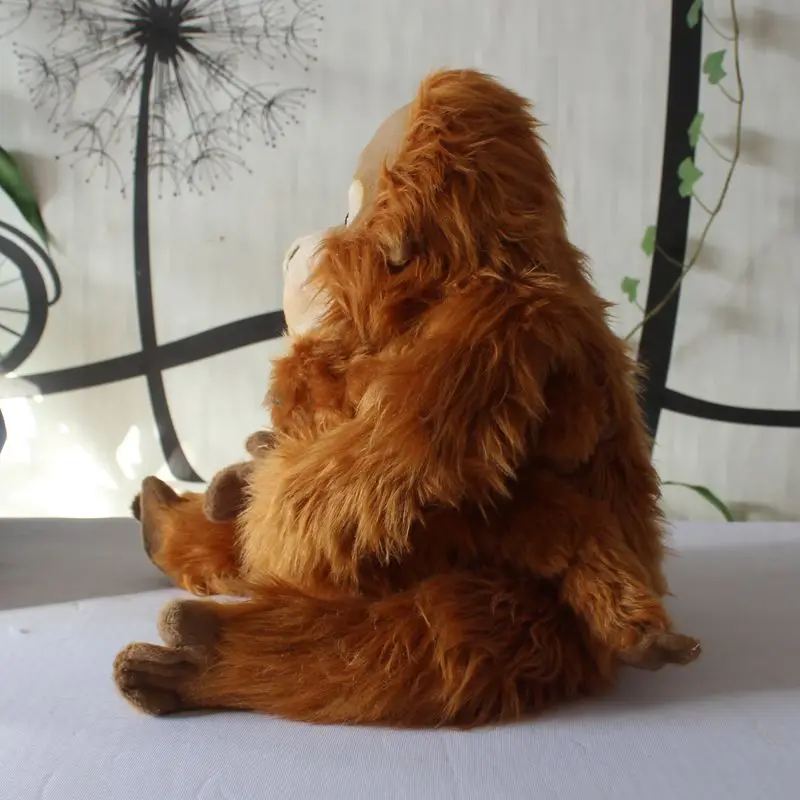 yeni peluş orangutanlar oyuncak yüksek kalite kahverengi orangutanlar bebek ile bir bebek hediye yaklaşık 28 cm 5