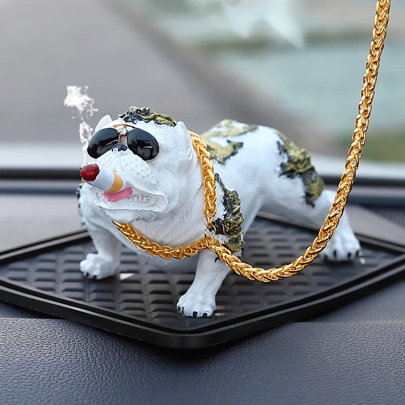 Yeni Sıcak Bulldog Araba Dashboard Süs Kabadayı Pitbull Köpek Bebek Oto İç Aksesuarları Moda Komik Sevimli Yaratıcı Ev Dekor