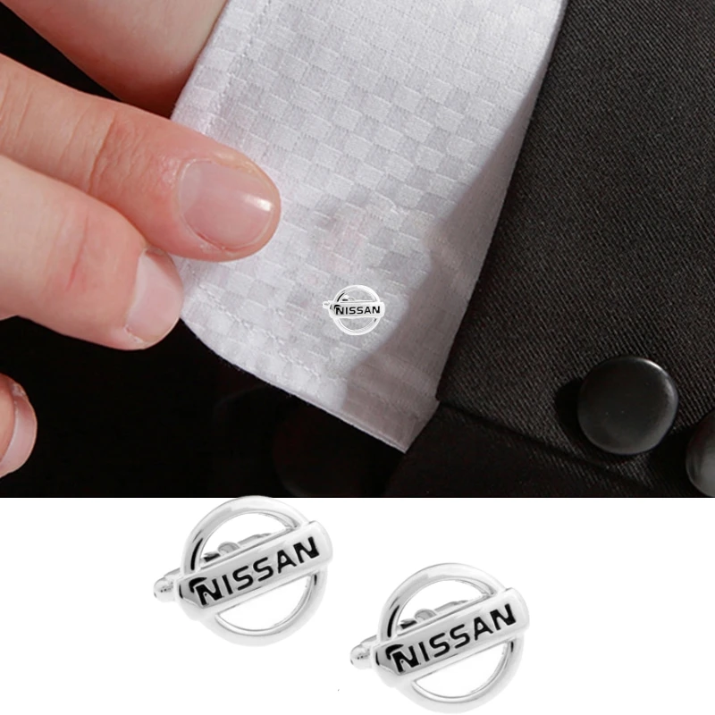 Yüksek Kaliteli Kol Düğmeleri Moda Broş Nissan Amblemi İş Erkek Giyim Sırt Çantası Rozeti Yaka Pin Hediye Klip İç 0