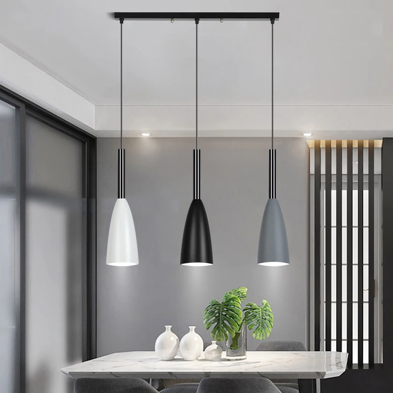 ZK40 iskandinav tasarım kolye ışık döşeme fikstür yemek odası veya mutfak için Ideal E27 aydınlatma armatürü 0