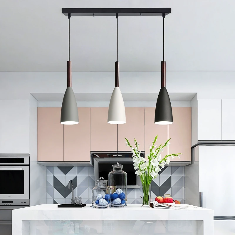 ZK40 iskandinav tasarım kolye ışık döşeme fikstür yemek odası veya mutfak için Ideal E27 aydınlatma armatürü 1