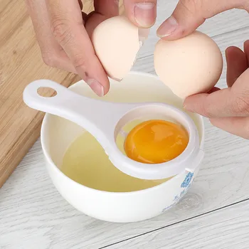 1 ADET Yumurta yumurta sarısı ayırıcı Bölücü Beyaz Plastik Uygun Ev Yumurta Aracı Pişirme Pişirme Aracı Mutfak Aksesuarları Dropshipping
