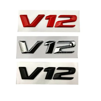 10 adet 3D Metal Araba Vücut Sticker V12 Çıkartmaları Yan Arka bagaj amblemi Rozeti Araba Aksesuarları VW CC Polo Golf 4 7 Audi A3