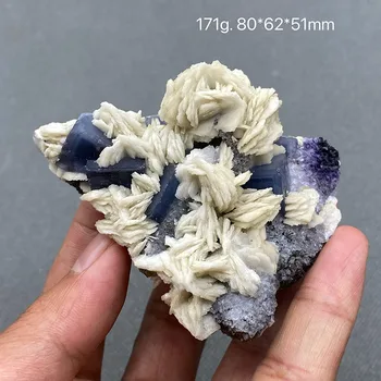 100 % Doğal çin Fujian mavi florit Mineral örneği küme Taşlar ve kristaller Şifa kristal Ücretsiz kargo
