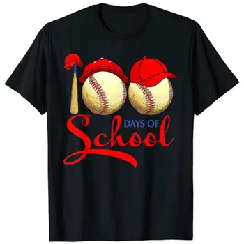 100 Gün Okul Beyzbol Öğretmeni Çocuklar 100th Günü Okul T-Shirt En Çok Satan