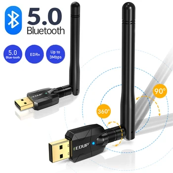 100M Bluetooth 5.0 Alıcı USB kablosuz av alıcısı-vericisi 2 İN 1 Kablosuz Adaptör Hoparlör Kulaklık Tablet Harici Anten ile