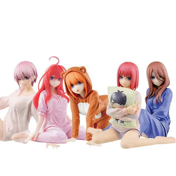 15 cm Anime Özlü Quintuplets Şekil Pijama Nakano Ichika Nakano Miku Nakano Itsuki Aksiyon Figürleri Kawaii Modeli Oyuncak