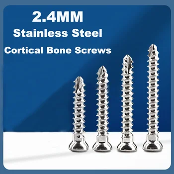 2.4 MM paslanmaz çelik kendinden dokunarak vidalar küçük hayvan ortopedik aletleri Paslanmaz çelik altıgen soket vidalar