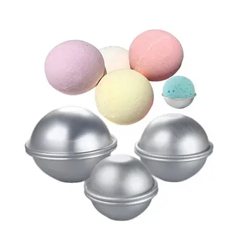 2 Adet / paket banyo bombası kek Kalıbı 3D Alüminyum Alaşım Topu Küre banyo bombası kalıbı Kek Pişirme Pasta Kalıp 4.7 Cm 5.7 Cm 6.7 cm