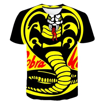 2023 Serin Streetwear Tops Moda Cobra Kai Baskılı 3D T Shirt Yeni Yaz T Gömlek Casual Erkek Kadın Çocuk Kısa Kollu 3