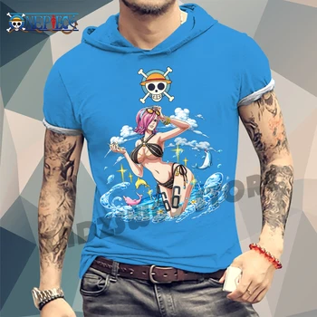 3XL Tek Parça Moda erkek Kapşonlu T-Shirt Yeni Maymun D Luffy T-Shirt Erkek Streetwear Parça Anime Giyim Essentials 2022 Y2k