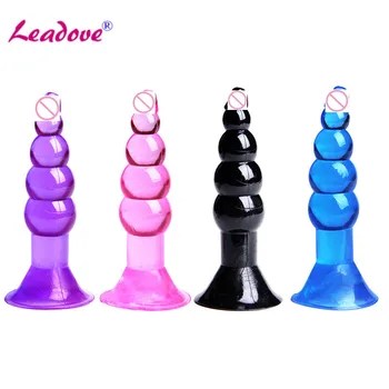 4 adet / grup Silikon Jöle Butt Plug Anal Seks Oyuncakları Seks Ürünleri Anal Pussy Pompa Seks Oyuncak Boncuk Kadın Erkek GS0145