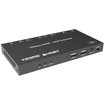 4K UHD HDMI 18Gbps HDR HDBT Genişletici Kiti ile ARC RS-232 2 yönlü IR destekler USB KVM ve PoC fonksiyonu 5