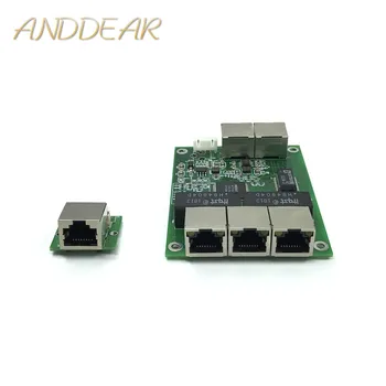 5-port Gigabit anahtar modülü yaygın olarak kullanılan LED hat 5 port 10/100/1000 m iletişim portu mini anahtar modülü PCBA Anakart