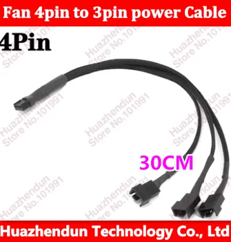 50 adet Yeni Fan 4pin 3* 3pin güç adaptörü kablosu 4pin 3pin fan uzatma kablosu net Ücretsiz kargo