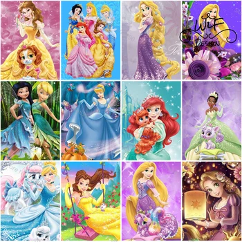 5D Dıy Disney Elmas Boyama Prenses Külkedisi Çapraz Dikiş Mozaik Macun Elmas Karikatür Film Afiş Odası Dekor El Yapımı