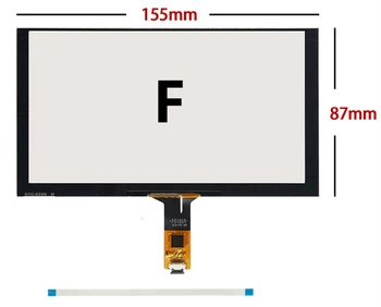 6.2 İnç 155mm * 88mm Yüksek Uyumluluk Evrensel Sayısallaştırıcı Dokunmatik Ekran Cam Panel Araba Navigasyon İçin HSD062IDW1 TM062RDH01