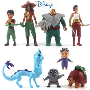 8 adet Disney Raya ve Son Ejderha aksiyon figürü oyuncakları Karikatür PVC Raya Prenses Tahsil Modeli Bebek Oyuncak Çocuk doğum günü hediyesi