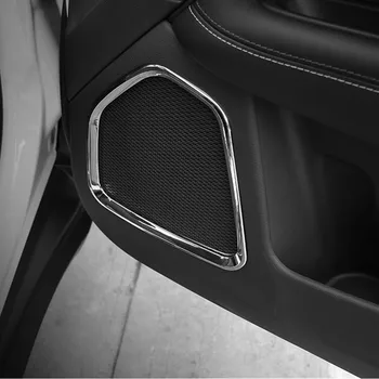 ABS Araba Iç Kapı Ses ses hoparlörü Dekorasyon Kapak Trim Çıkartmalar Jeep Pusula 2017 Up ıçin Araba Aksesuarları Styling 2