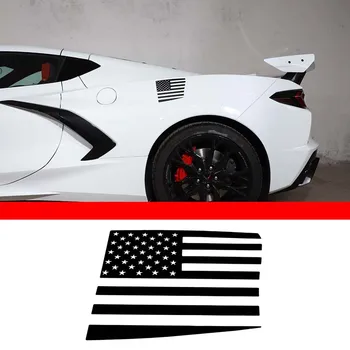Amerikan Bayrağı Tarzı Sticker Araba Yan Çamurluk Dekoratif Çıkartmaları Chevrolet Corvette İçin C8 Stringray Z51 Z06 2020-2022 Oto Parçası