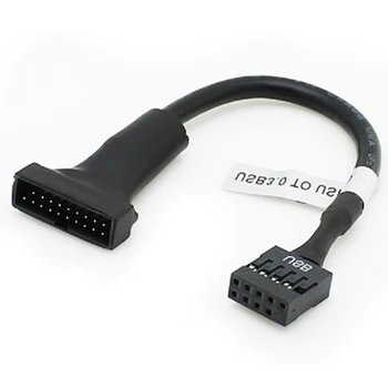 Anakart Başlık Adaptör Kablosu yüksek kalite 1 Adet 19/20 Pin USB 3.0 Dişi 9 Pin USB 2.0 Erkek