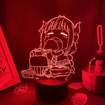 Anime Özledim kobayashi'nin Ejderha Hizmetçi Sevimli Şekil 3D Led Gece Lambası Doğum Günü Hediyeleri Kawaii Yatak Odası Masa Oyunu Dekor Manga Lav Lambası