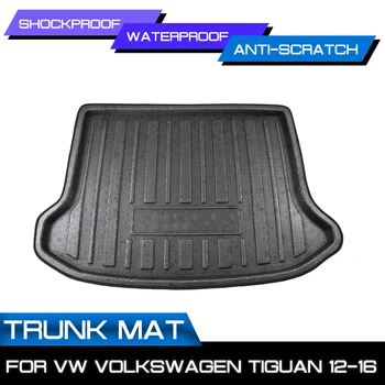 Araba Arka Gövde Boot Mat Su Geçirmez Paspaslar Halı Anti Çamur Tepsi Kargo Astarı VW Volkswagen Tiguan 2012-2016 İçin
