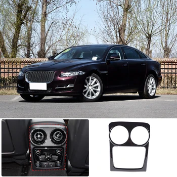 Araba İç Aksesuarları Arka Hava Çıkış Anti-Kick Koruyucu Süslemeleri Sticker Kapak ABS Piyano Siyah Fit Jaguar XJ 2010-2019 İçin