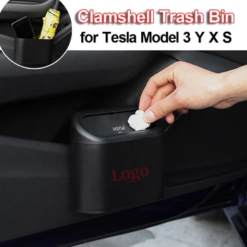 Araba çöp kutusu Kutusu Tesla Modeli 3 / Y / S / X 2022 Taşınabilir Araba çöp kutusu Kamp Çantaları Telefon Şemsiye Tutucu Çöp Kovası Aksesuarları