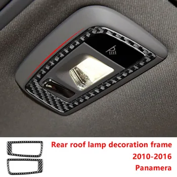 Arka tavan lambası Dekorasyon Çerçeve Karbon Fiber Araba Çıkartmaları Porsche Panamera 2010-2016 İçin İç Aksesuarları