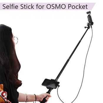 Açık uzatma direği Selfie Sopa DJI OSMO Cep 2 El Gimbal Telefon Dağı Klip Tutucu Genişletici Kablo Aksesuarı
