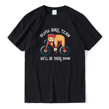 Bisiklet Tembellik Bisiklet Takımı %100 % pamuklu gömlek Yakında Orada Olacağız Bisiklet Sürme Komik erkek gömleği Kısa Kollu Komik unisex tişört