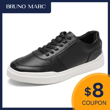 Bruno Marc gündelik ayakkabı Deri Konfor Siyah Resmi Elbise sürüş ayakkabısı Klasik Hafif Erkekler için Ücretsiz Kargo ile