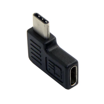 CYDZ 90 Derece Sağ ve Sol Açılı USB-C USB 3.1 Tip-C Erkek Kadın Uzatma Adaptörü için Galaxy S8 S8 + Artı Cep Telefonu