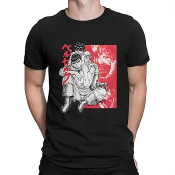 Erkek Gattsu Casca T Shirt Çılgına Guts Griffith Behelit Manga pamuklu üst giyim Eğlence Kısa Kollu Yuvarlak Yaka Tee Gömlek Hediye Fikri